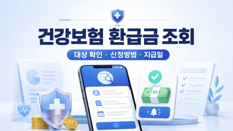 건강보험 환급금 조회와 신청·지급 확인법 대표 이미지