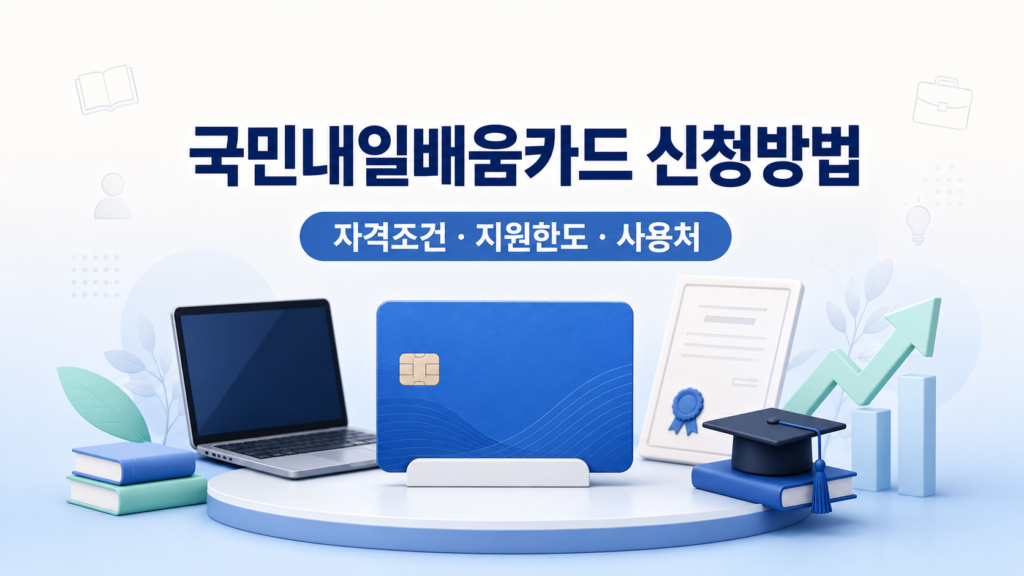 국민내일배움카드 신청부터 사용처 확인까지 설명 이미지