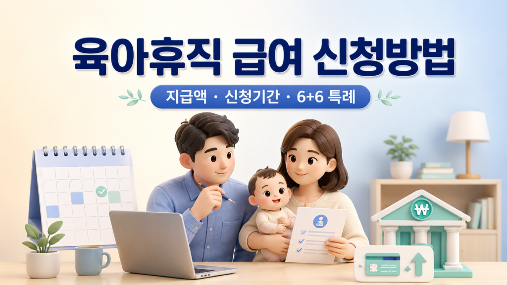 육아휴직 급여 신청방법 2026년 지급액과 신청기간·6+6 특례 설명 이미지