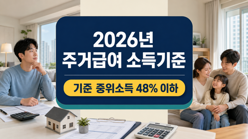 2026년 주거급여 자격과 지원액 확인법 설명 이미지