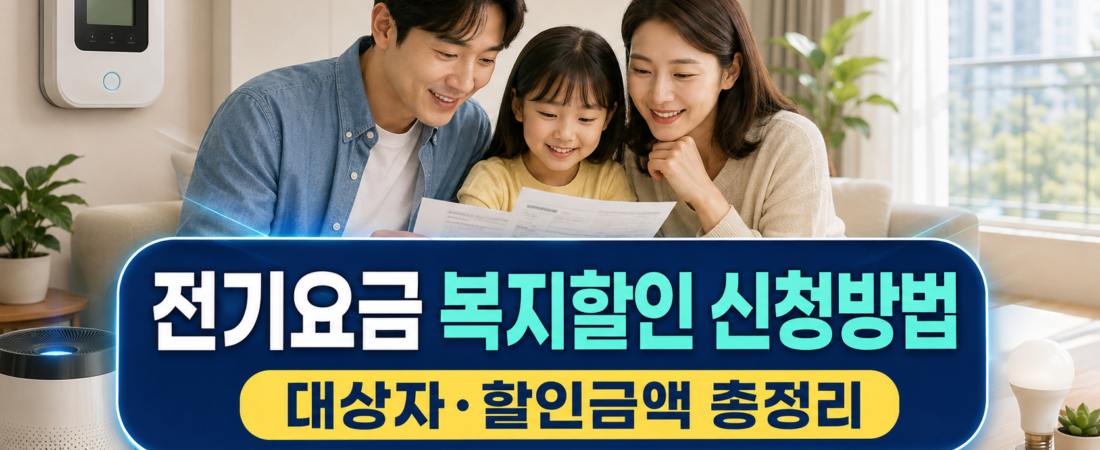 전기요금 복지할인 대상별 금액과 신청법