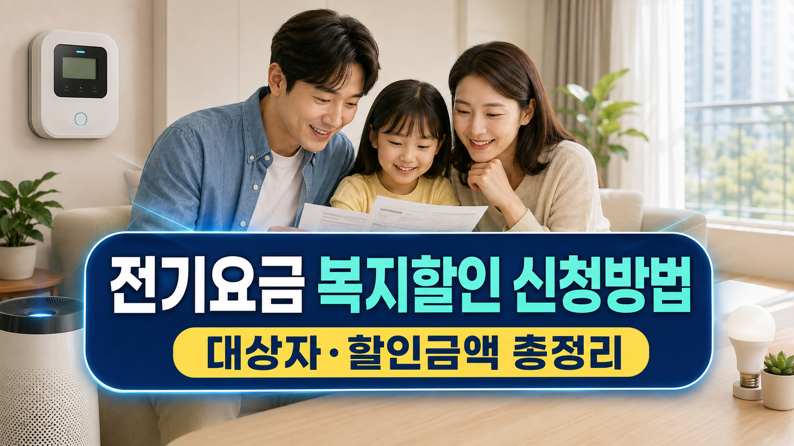 전기요금 복지할인 대상별 금액과 신청법