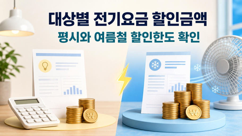 전기요금 복지할인 대상별 금액과 신청법 설명 이미지 3