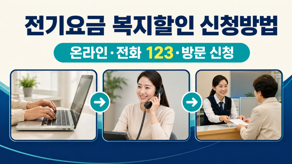 전기요금 복지할인 대상별 금액과 신청법 설명 이미지 7