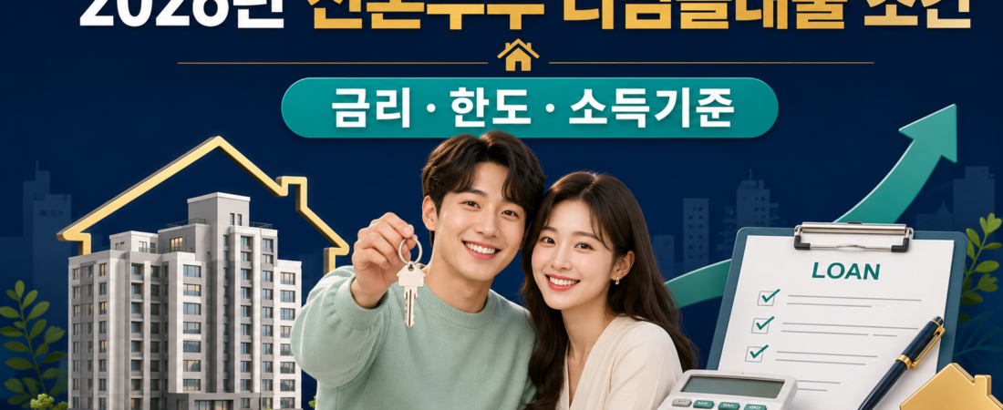 2026년 신혼부부 디딤돌대출 조건