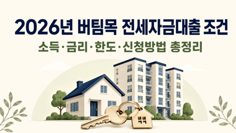 버팀목 전세자금대출, 내 조건과 한도 확인법 핵심 내용 대표 이미지