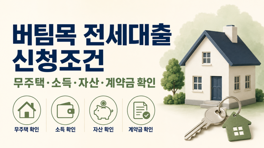 버팀목 전세자금대출, 내 조건과 한도 확인법 설명 이미지 2