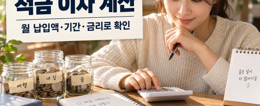 적금 이자 계산기: 월 50만원·12개월 세후 만기액 확인