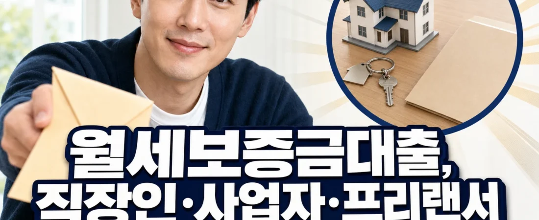 월세보증금대출, 직장인·사업자·프리랜서 심사 차이는?