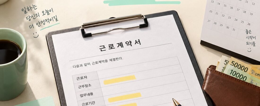근로계약서 양식, 서명 전 확인할 항목과 사본 받는 법