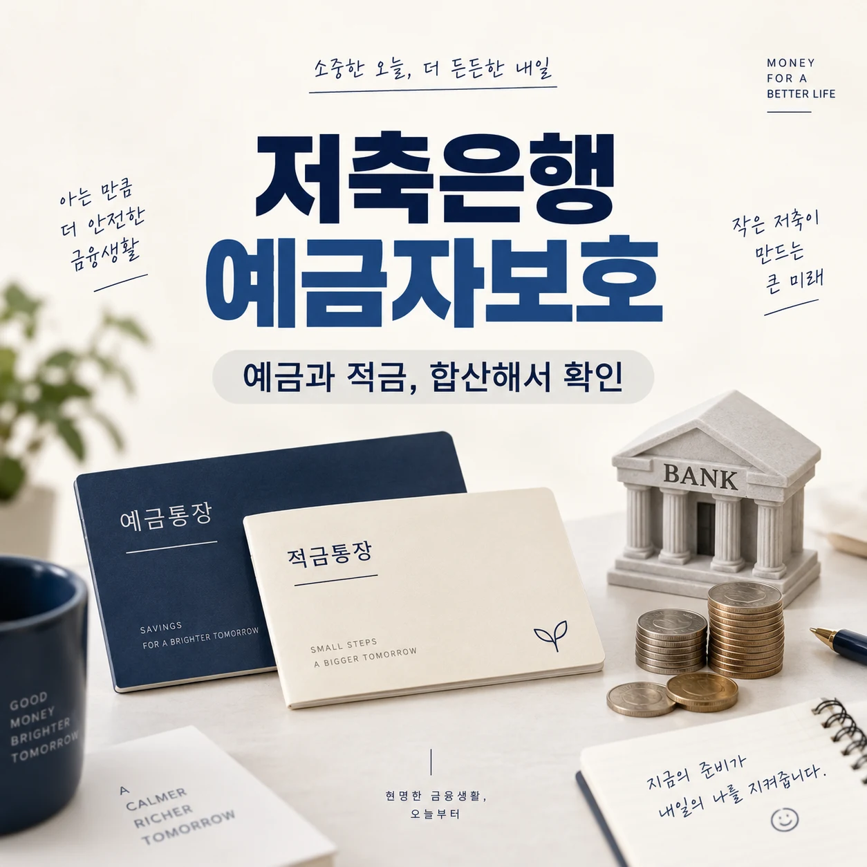저축은행 예금자보호와 예금 적금 합산 안내